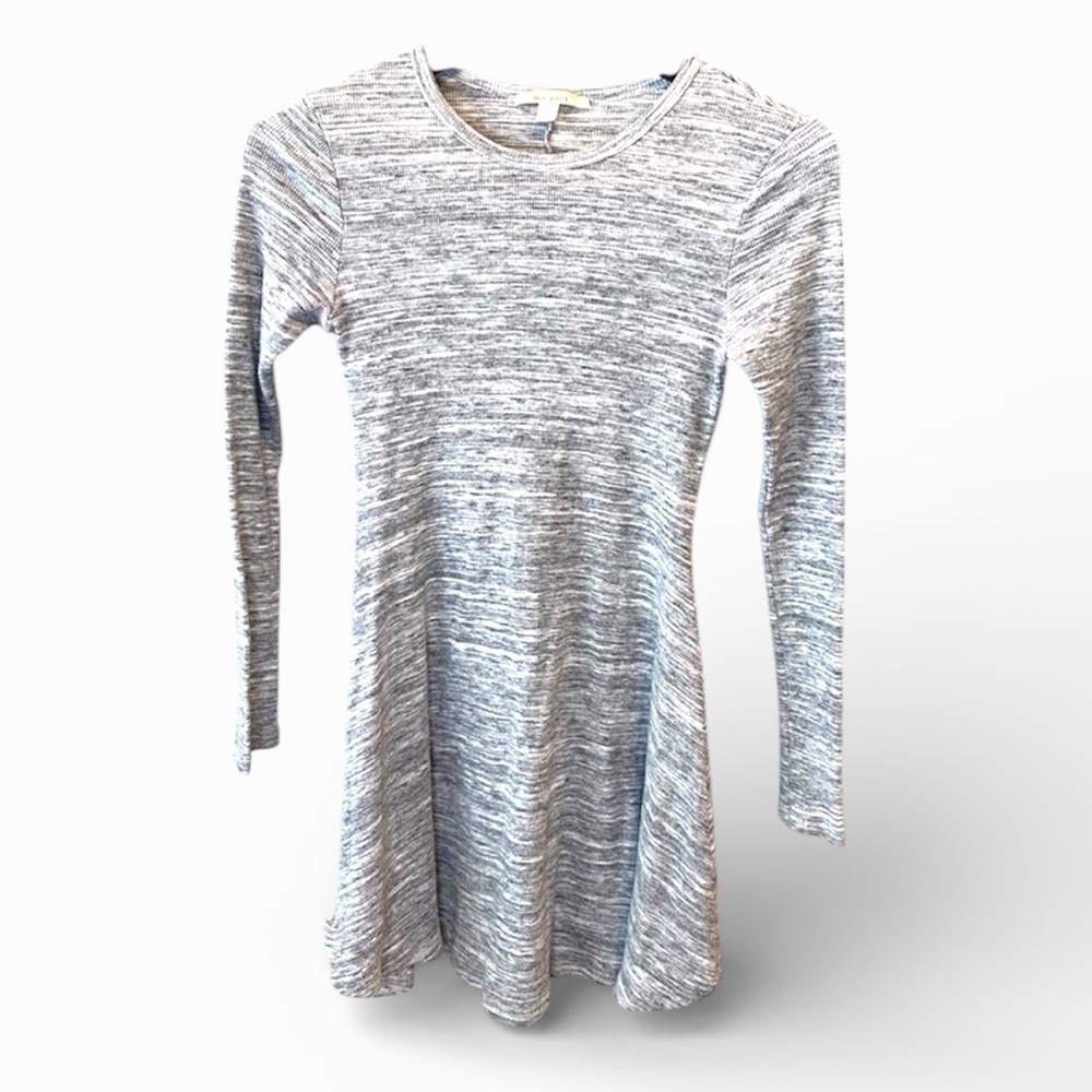 Miami knit Dress Size L Heathered Grey Long Sleeve